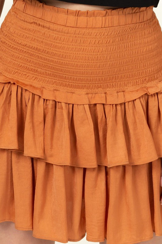 Skirt Flirt High Waist Ruffled Mini Skirt