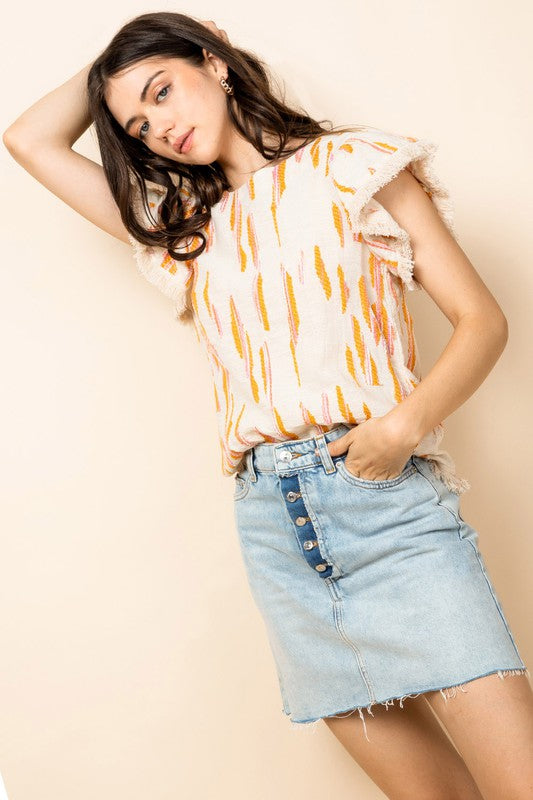 Flutter Sleeve Top