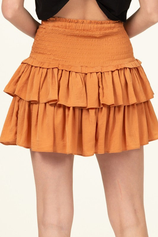 Skirt Flirt High Waist Ruffled Mini Skirt