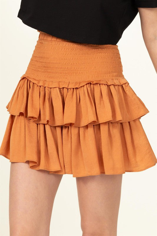 Skirt Flirt High Waist Ruffled Mini Skirt